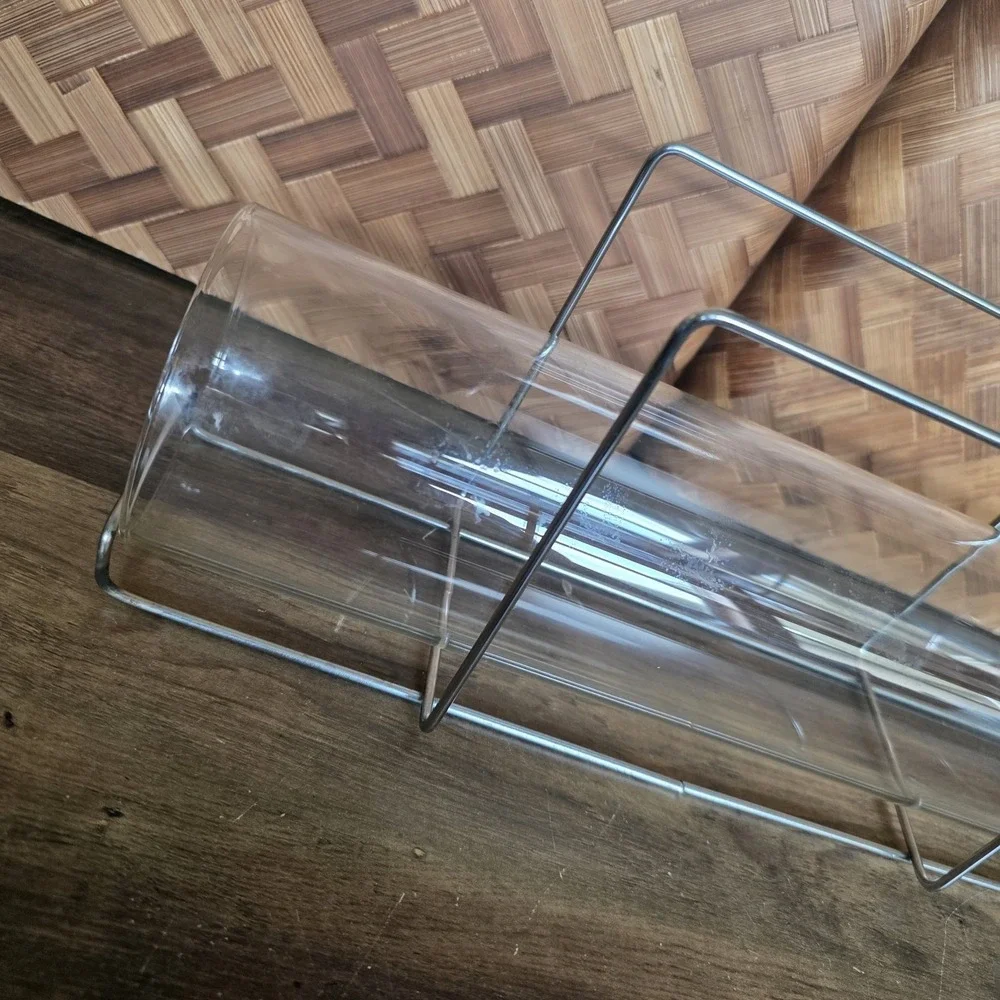 Pyrex Bake A Round Glass Bread Baking Tube & Metal Rack Corning 14